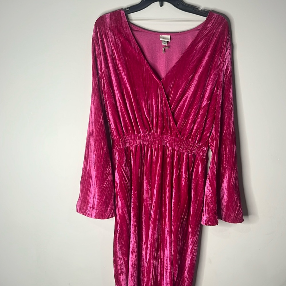 Hot pink velour jumpsuit | Sz Medium| A New Day